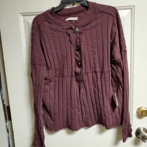 NEW!!! Free people wine color top size Medium